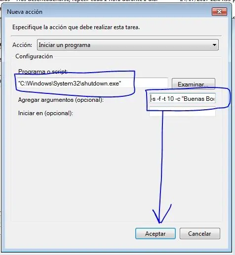 Apagado programado para la pc, sin programas adicionales