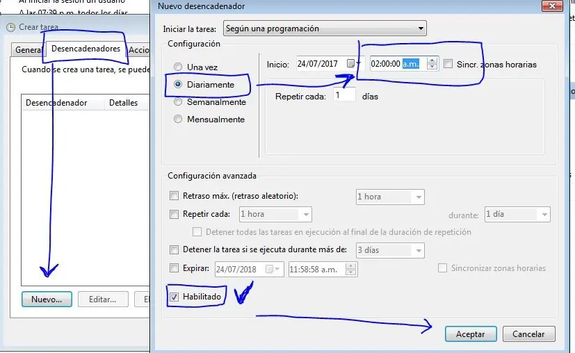 programar pc apagar diario