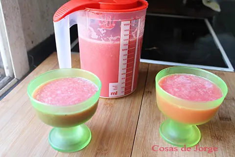 Sorbete de sandia con canela