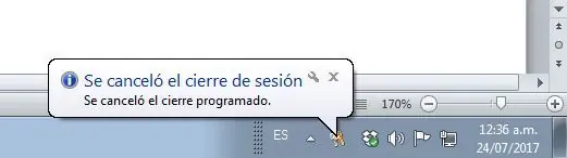 programar cierre de secion