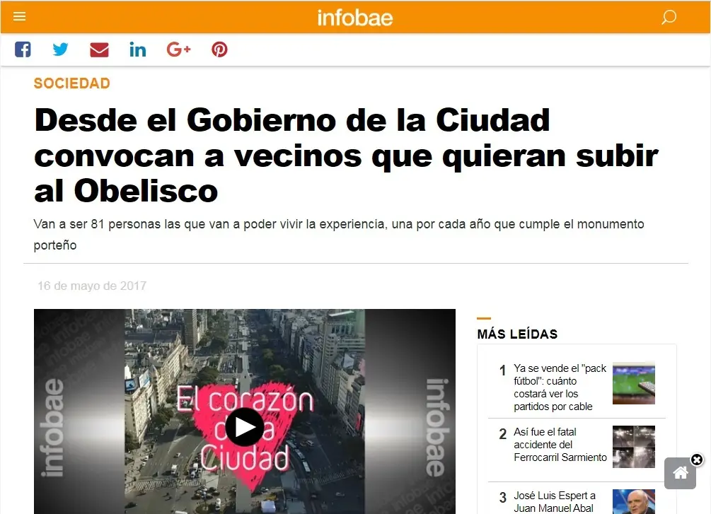 Mi primera vez en el Obelisco