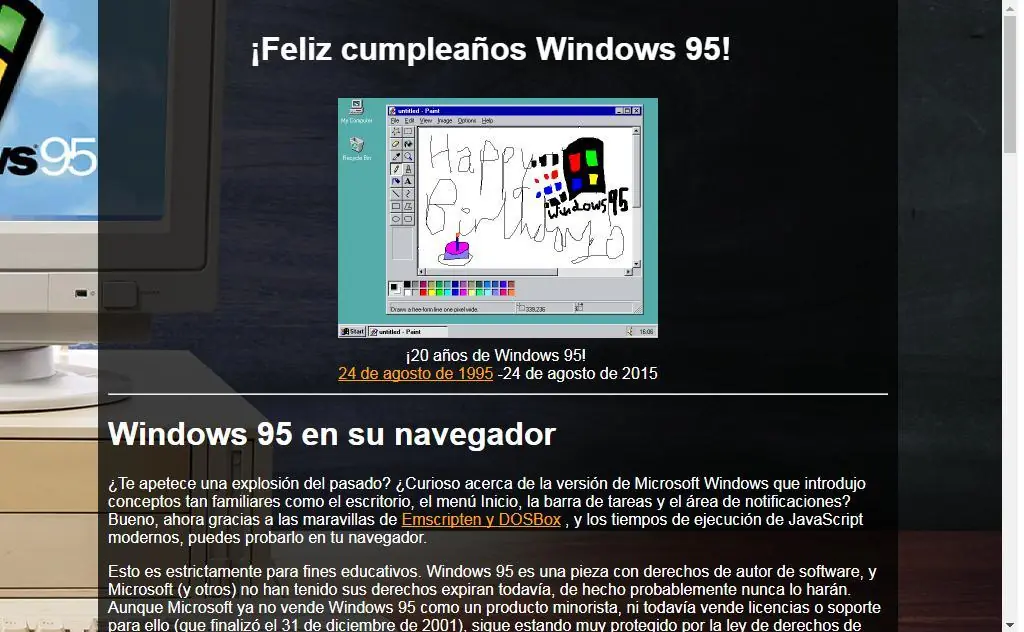 lanzamiento de Windows 95 lanzamiento de Windows 95