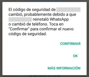 No se fíen de whatsapp