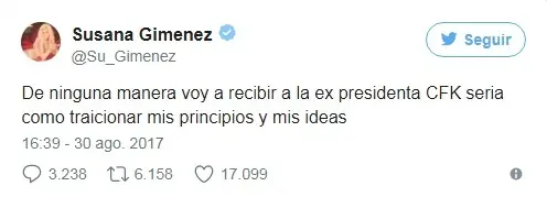 Urgente: Susana le dijo no a CFK