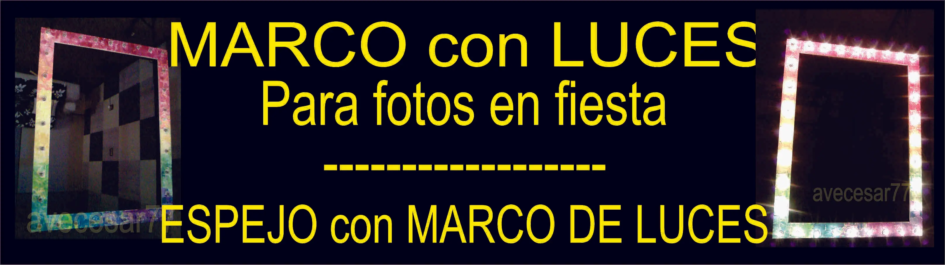 Marco con Luces (para fotos/espejo)
