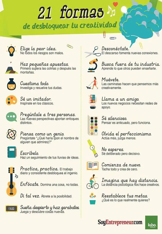 21 Maneras de aumentar tu creatividad