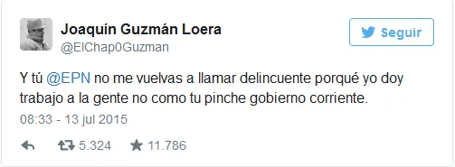 El Chapo Guzmán envia mensaje directo a Peña nieto!