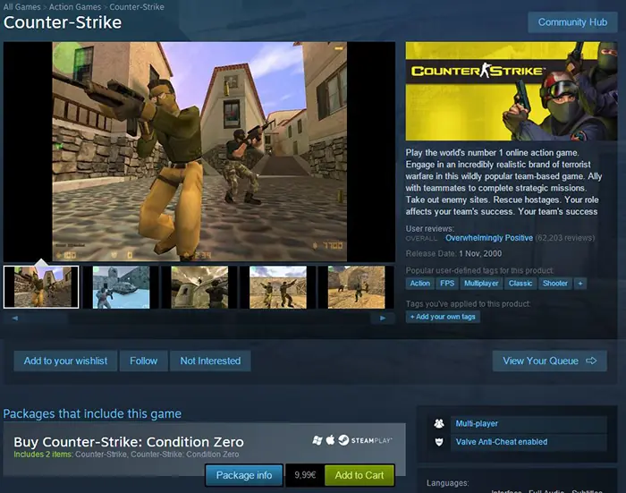 Jugar Counter Strike en tu teléfono o tablet Android