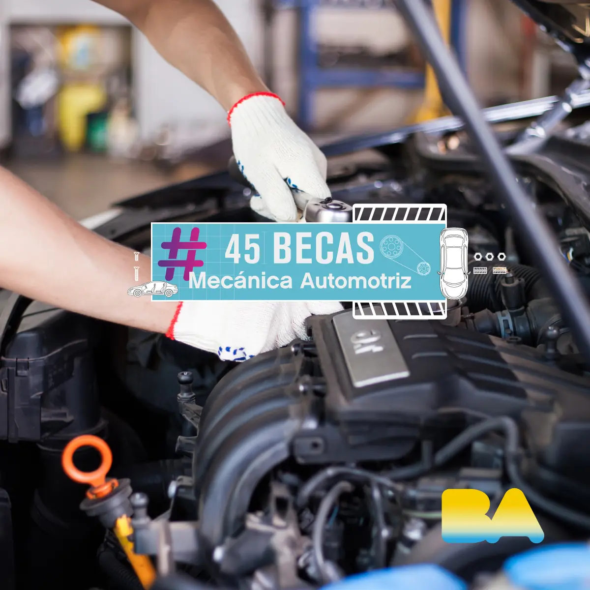 45 Becas de Mecánica Automotriz