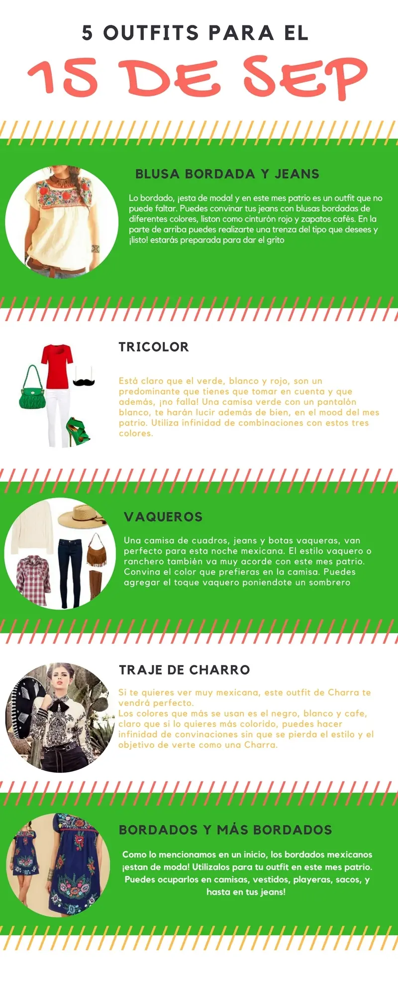 5 Outfits para el 15 de septiembre