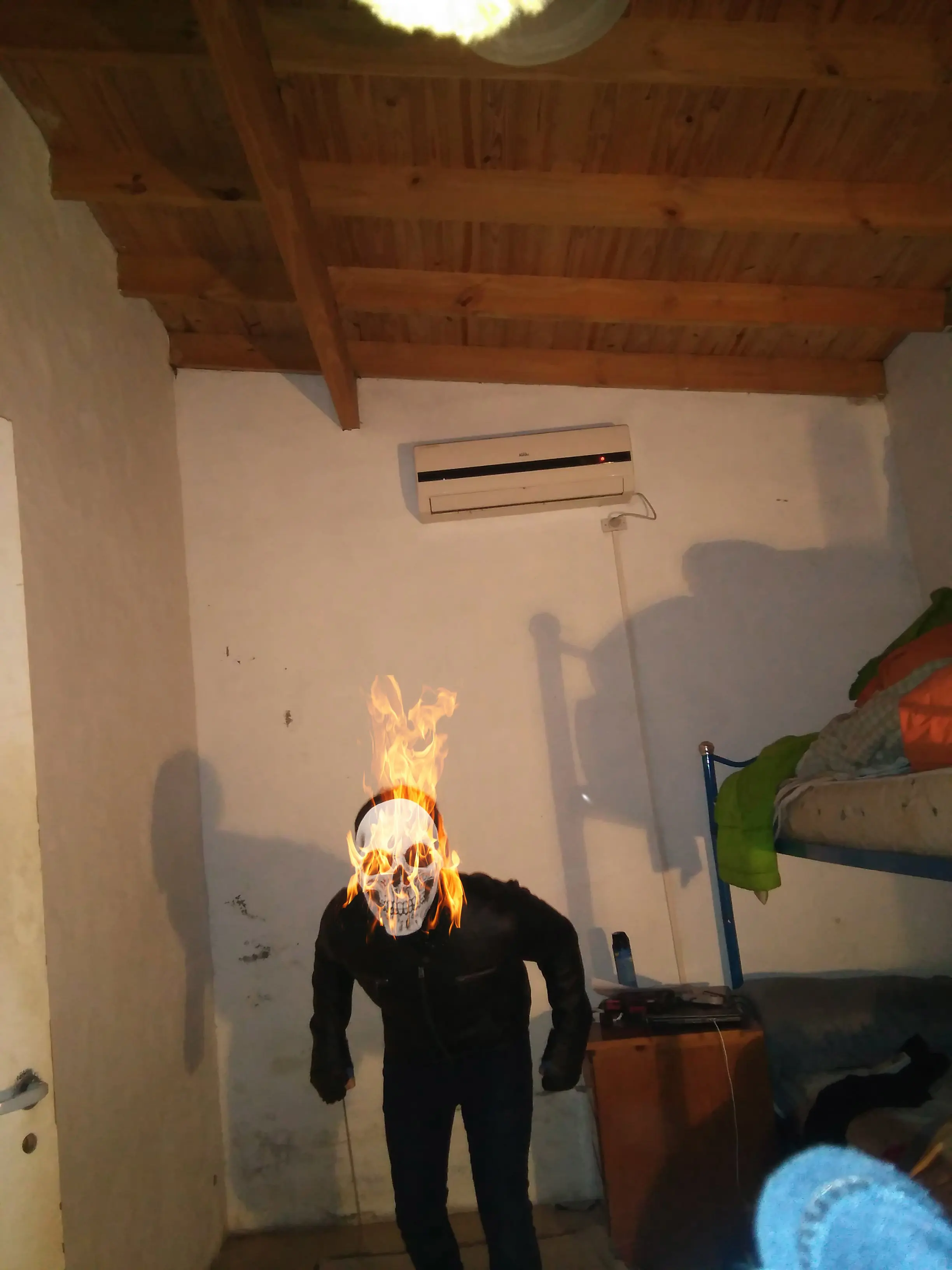 Me disfraze de Ghost Rider y te lo muestro