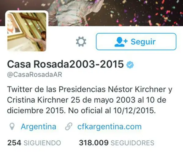 Insólito CFK se apropió la cuenta de Twitter de la Rosada