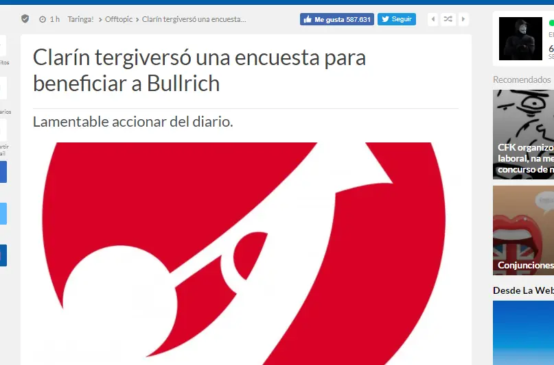 Desmiento Clarín tergiverso encuesta. Dejen de mentir ya!