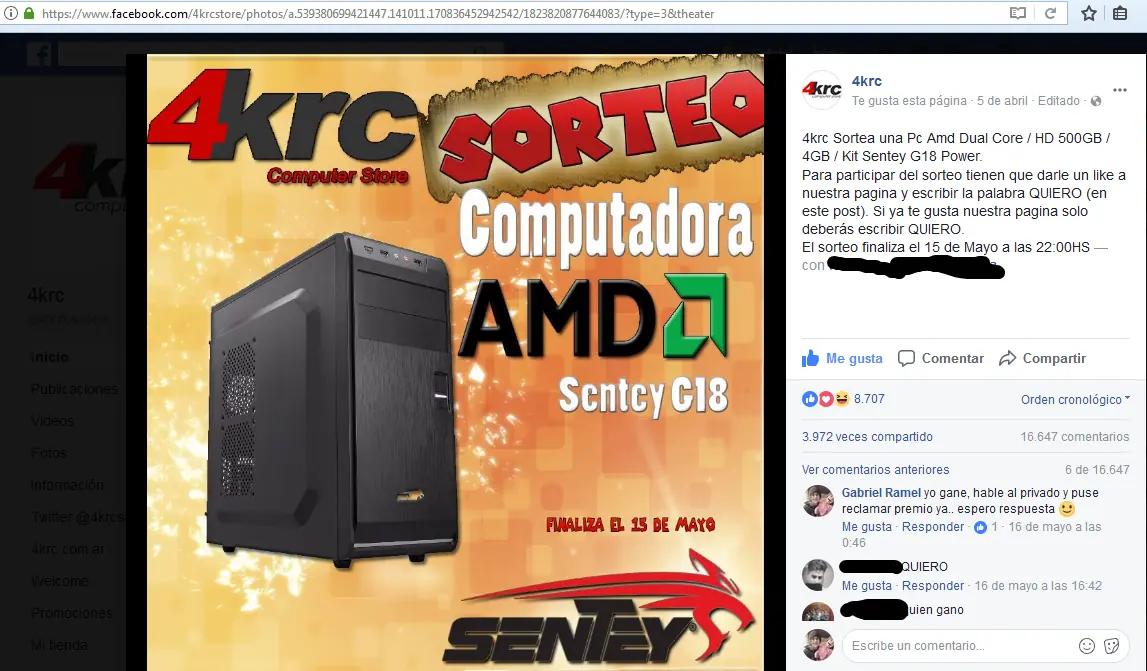 Me gane una PC y no me la entregaron entra que te cuento!