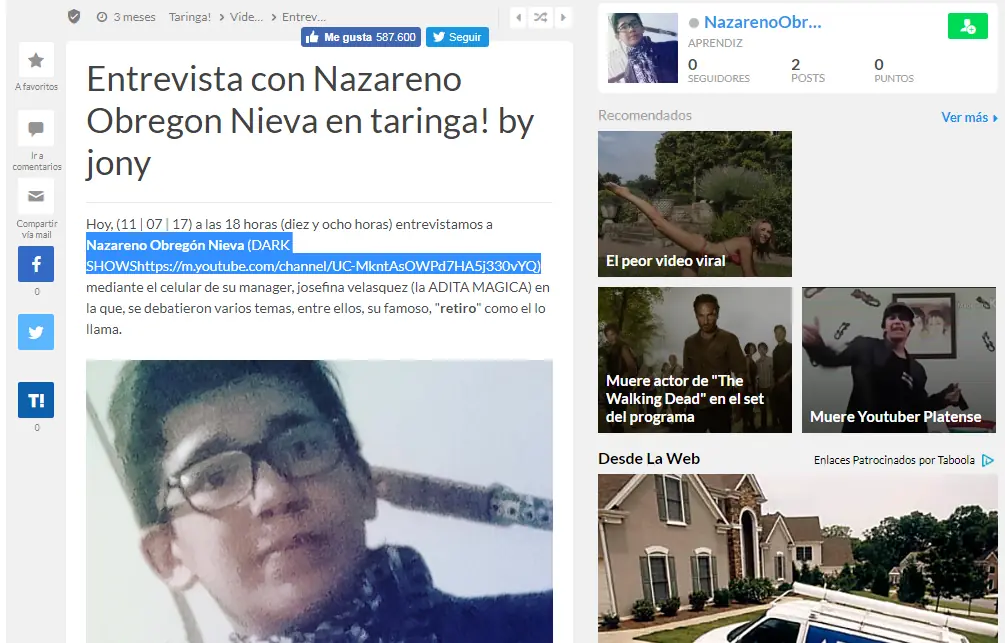 Desmintiendo "Muere Youtuber Platense"