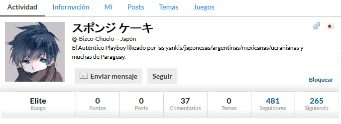 Hagamos top a Bizco Chuelo y sus idioteces (post serio)