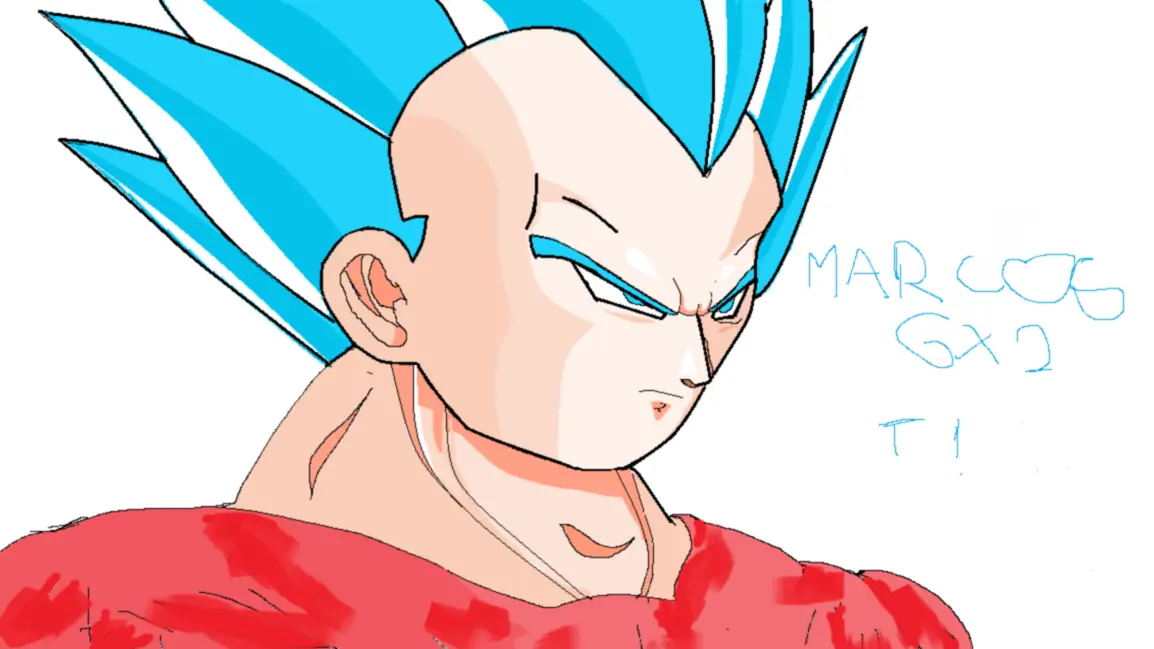 Te dibujo a vegeta ssjblue mejor que toei animation