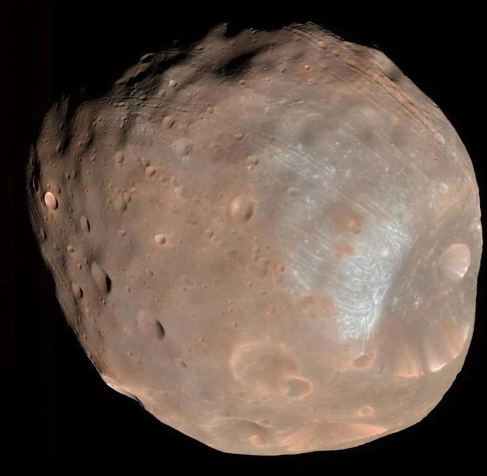 Phobos se electrifica por las erupciones solares