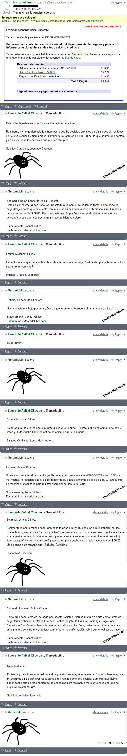 Broma- Araña de Mercado Libre