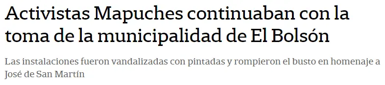Basta de mapuches!