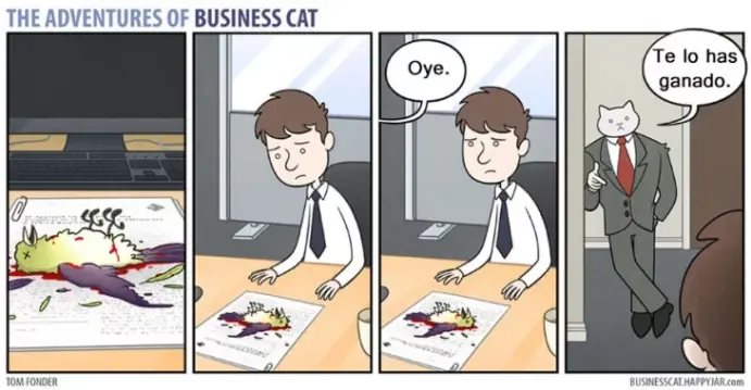 Así sería la vida en la oficina si tu gato fuera tu jefe