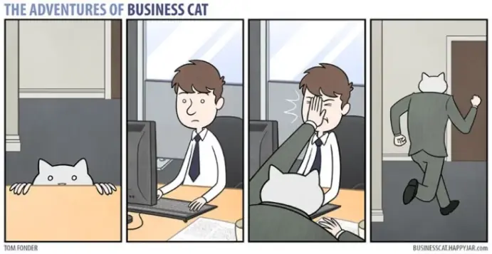 Así sería la vida en la oficina si tu gato fuera tu jefe