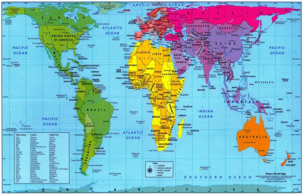 16 Mapas que cambiarán tu percepción del mundo para siempre