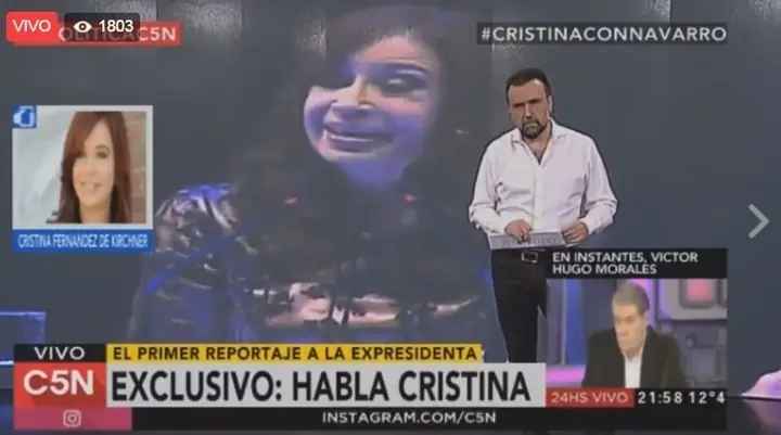 Cristina Kirchner celebró el regreso de Roberto Navarro
