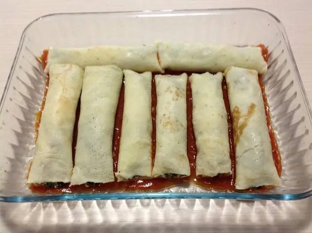 Canelones de acelga y ricota