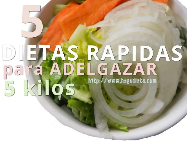 Dietas Rapidas para Adelgazar 5 Kilos