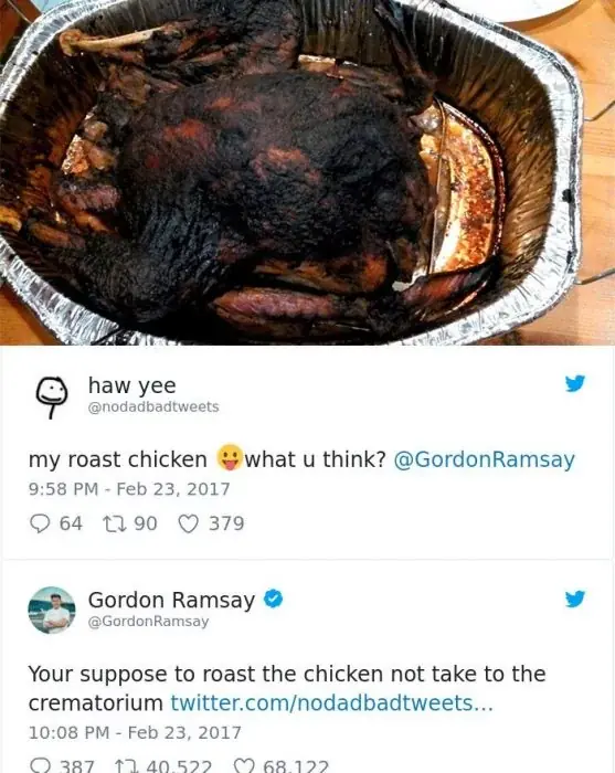 El chef Gordon Ramsay critica los platillos de desconocidos El chef Gordon Ramsay critica los platillos de desconocidos