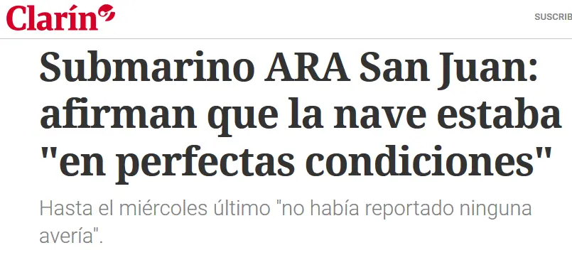 Video. Macri "el submarino estaba en condiciones"