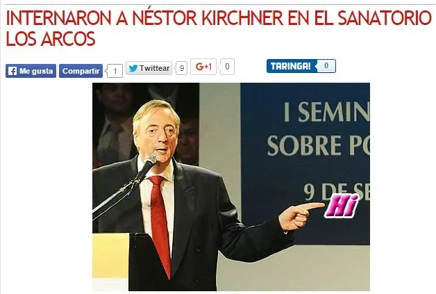 Atendete en un hospital público, decia Cristina!!!!