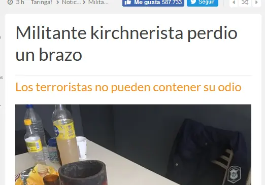 Troll macristas y su "posverdad". Falsa "bomba casera"