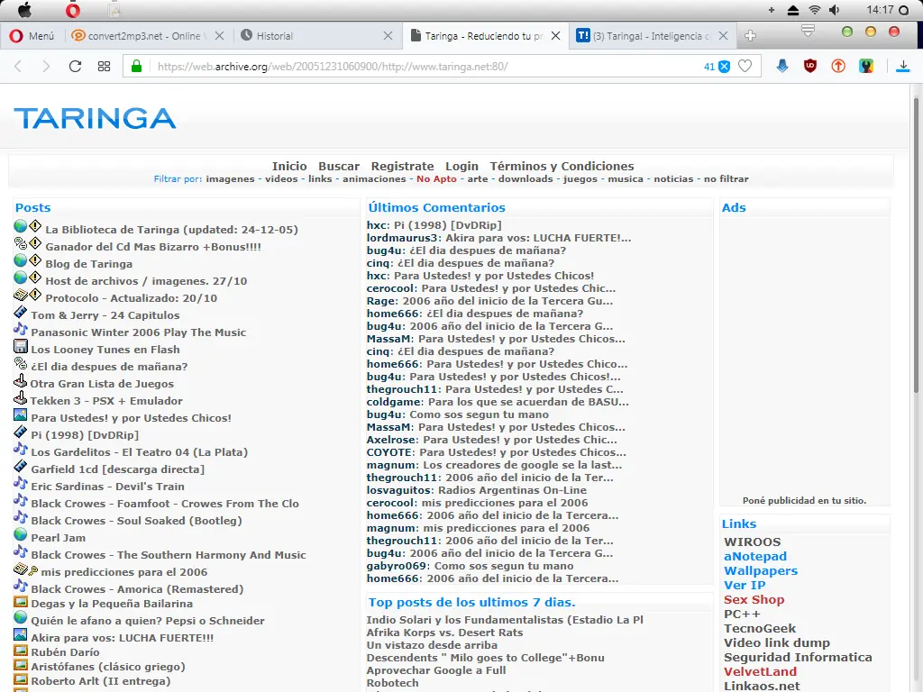 Taringas de ayer, extra,extra!!