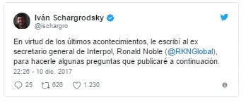 Ex jefe de Interpol volvió a desmentir a Bonadio y a TN