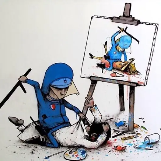 Un artista francés con obras sobre crítica social