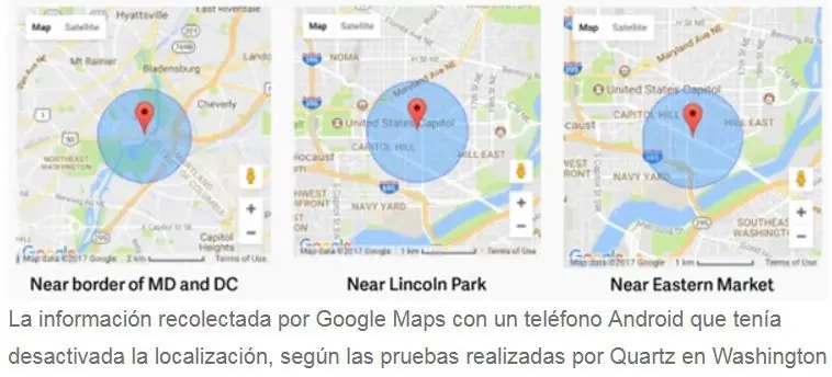 Google registra la ubicación aún con localización apagada