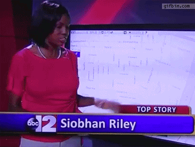 Humor: peores Fail en un noticiero en vivo, Gif Alto crap.