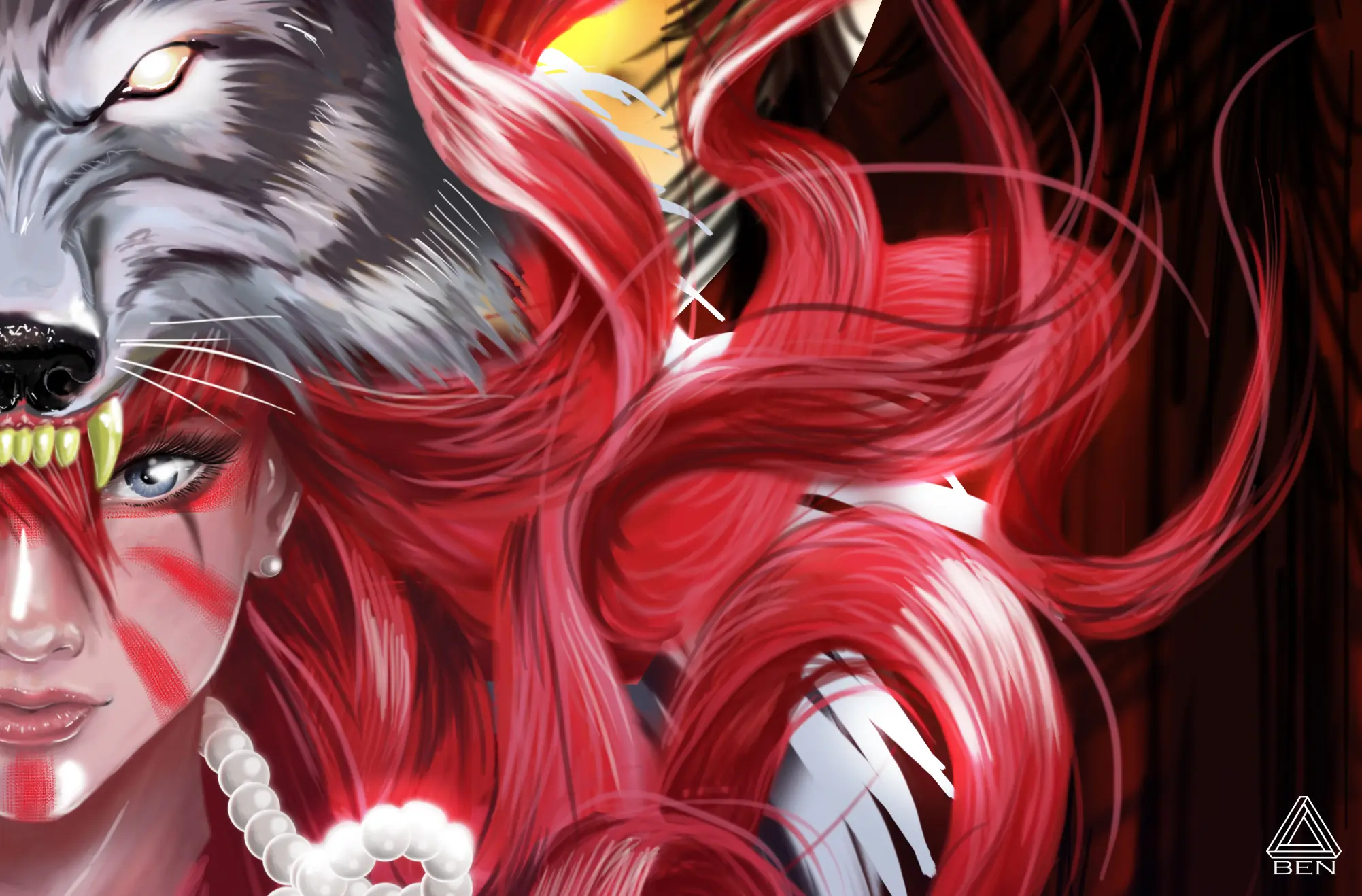 Dibujo digital a pedido she wolf