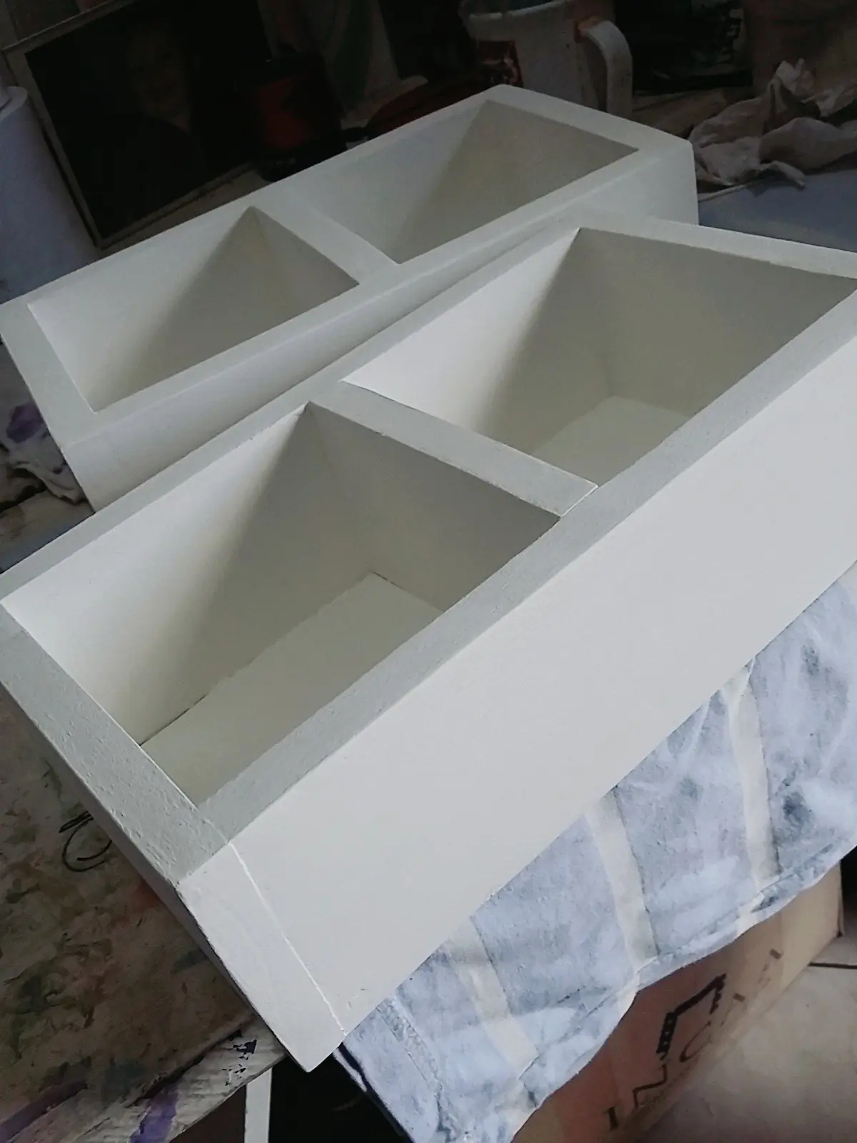 Hice cajoncitos de madera con división