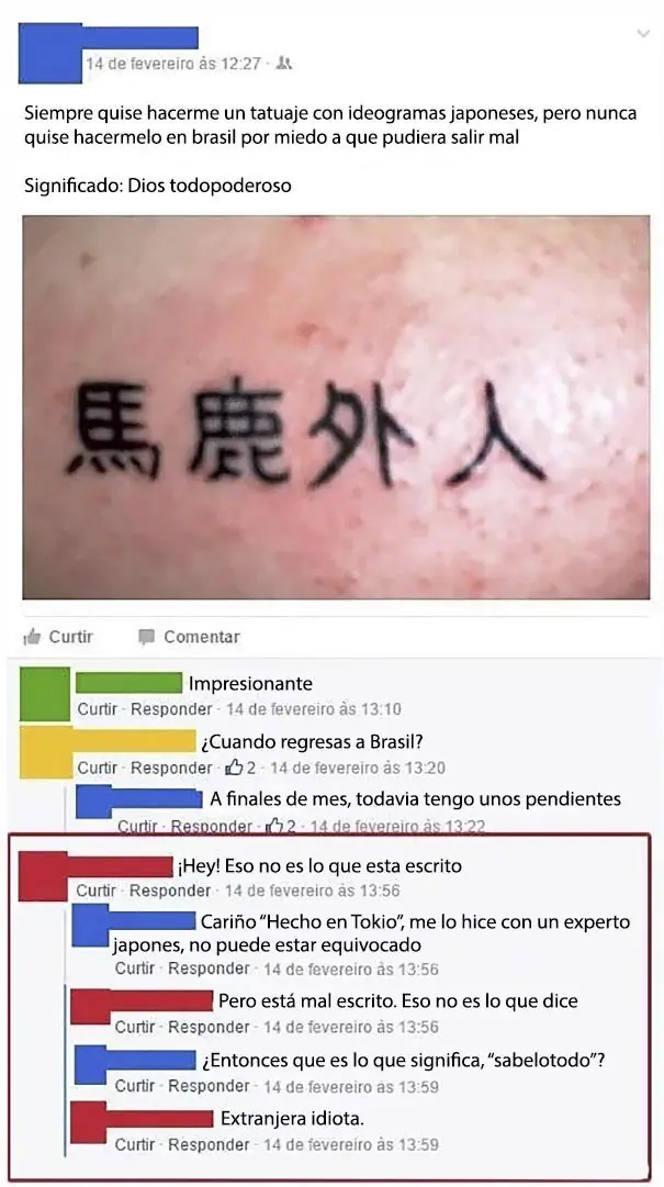 Personas q mostraron sus tatuajes en FB y nadie los perdonó