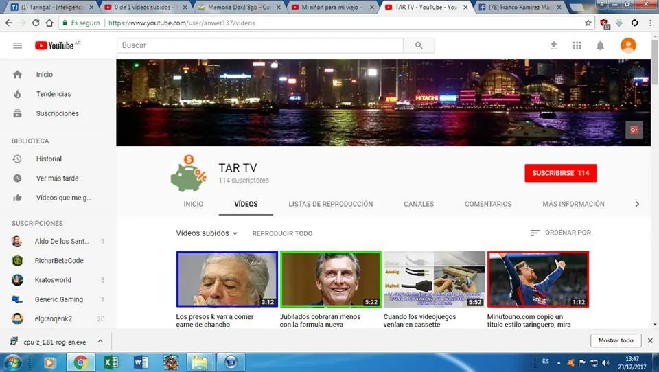 Cuenta de youtube roba post de Taringa