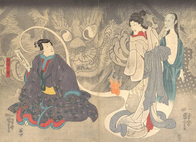 Utagawa Kuniyoshi. Paneles y dípticos período Edo