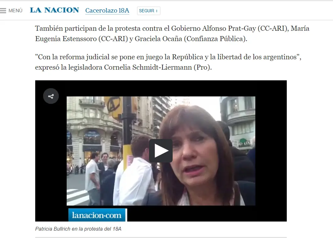 calles contra CFK