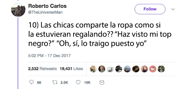 Pasó rodeado de solo mujeres y relató lo que le pasó
