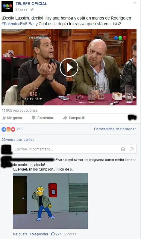 Te acordas cuando le reclamaron a telefe por los simpsons