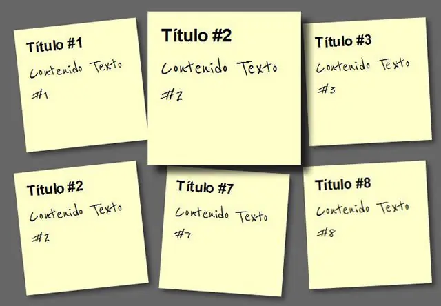 Crear notas adhesivas con HTML5 y CSS