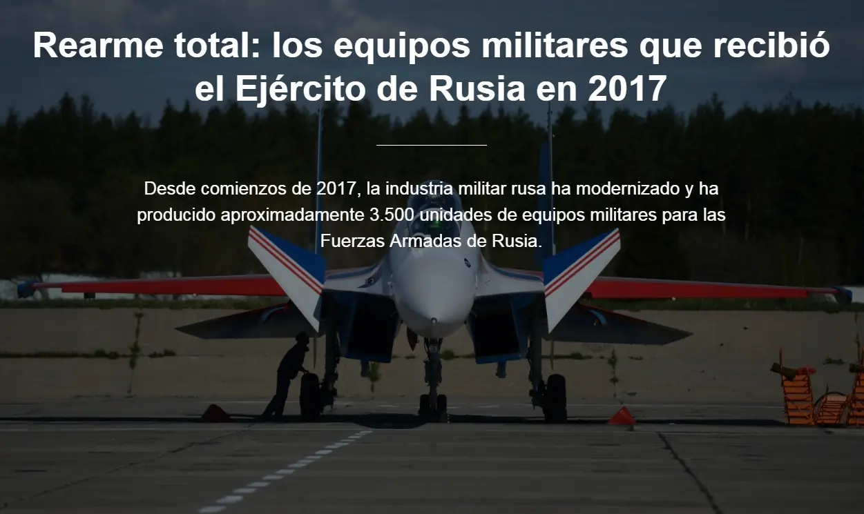 Nuevo armamento que recibió Rusia en el 2017