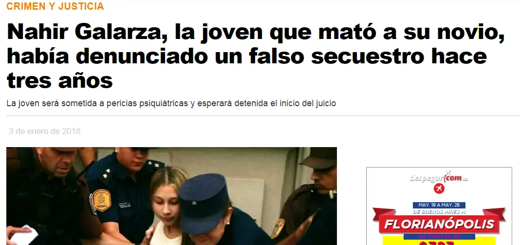 La chica que mato al novio, mintio hace 3 años